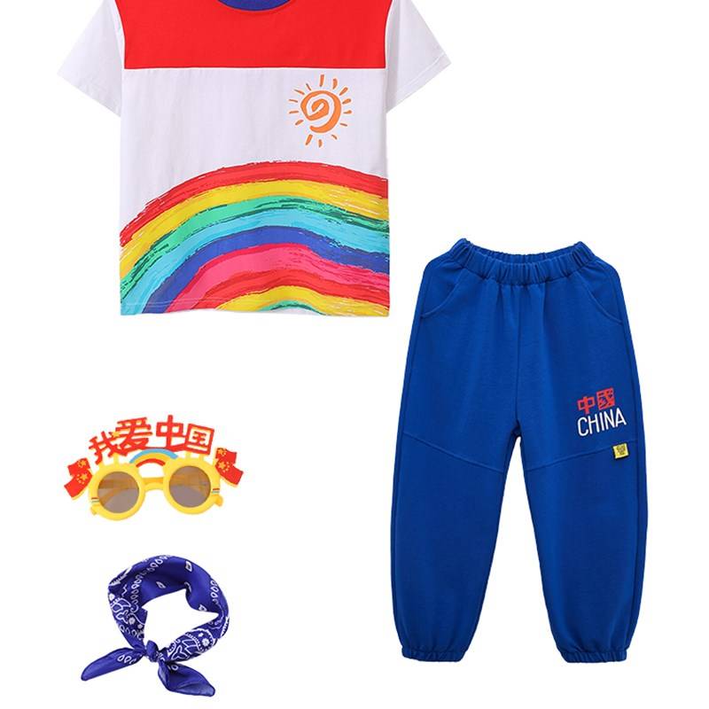 971 RAINBOW T+ BLUE 806 PANTS + BLUE STRIPES + CHINESE GLASSES